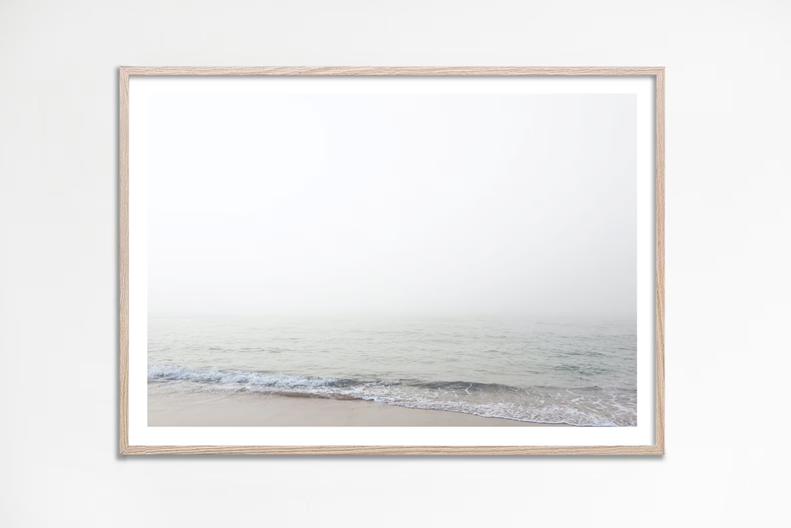 Misty sea print, Foggy Ocean Beach Photo, Minimalist coastal wall art, Misty seascape Beach decor... | Etsy (US)