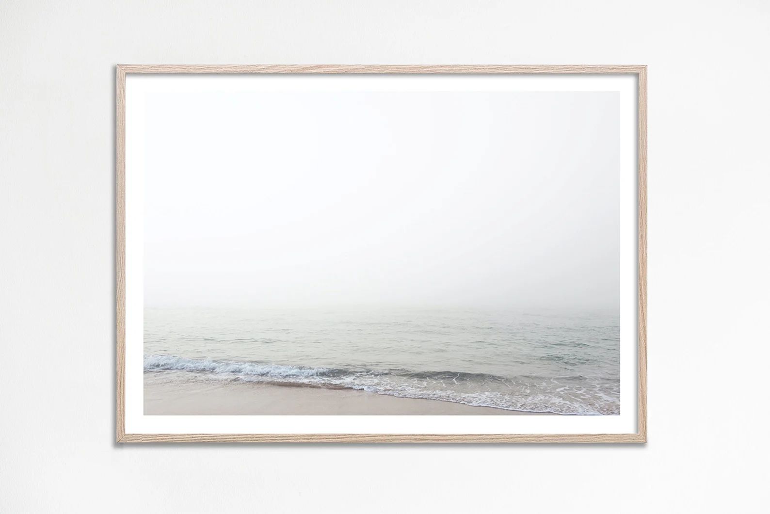 Misty sea print, Foggy Ocean Beach Photo, Minimalist coastal wall art, Misty seascape Beach decor... | Etsy (US)