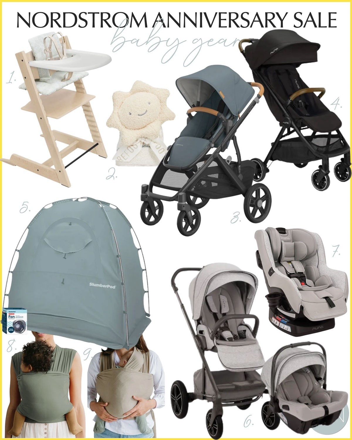 If you have a new baby on the way or know someone who does, THIS is the time to shop for those important baby equipment items, like strollers, car seats and high chairs, since they are typically only on sale during the Nordstrom Anniversary Sale. We are still using our Nuna car seats after six years of use! baby shower gift lovey baby gift baby essentials blackout sleep tent baby wrap Nordstrom finds UPPAbaby stroller 

#LTKBaby #LTKBump #LTKSaleAlert