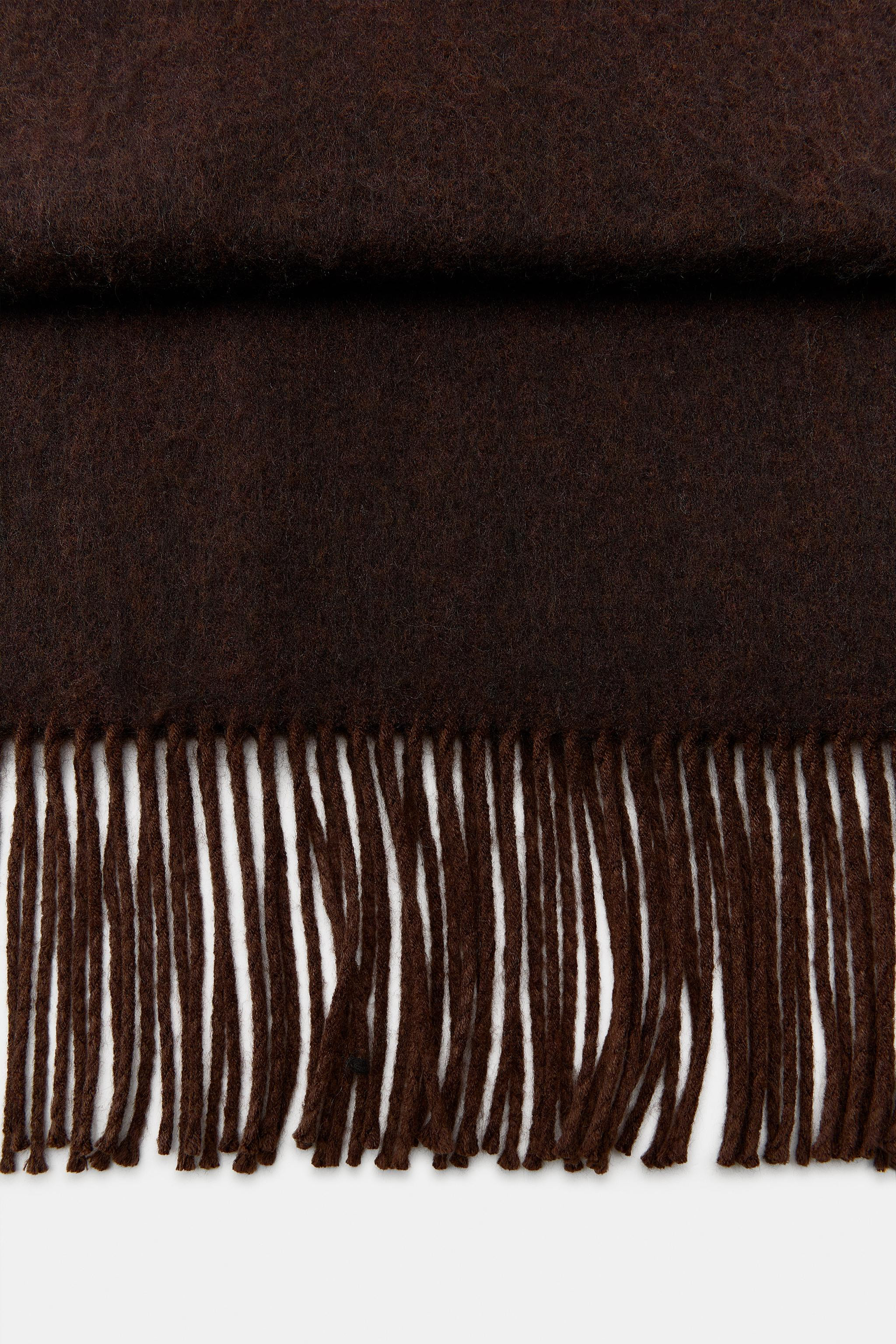 PLAIN SOFT FRINGED SCARF | Zara US