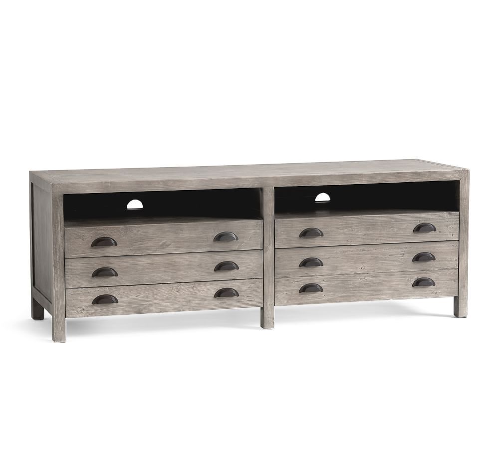 Architect's 68" Reclaimed Wood Media Console | Pottery Barn (US)