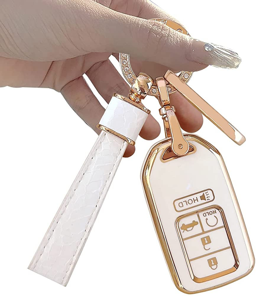Key fob Cover ，Two different materials keychain Accessories，5 colors TPU key Cover .for Honda... | Amazon (US)