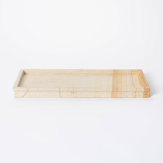 16" Decorative Wood Stone Tray Natural - Threshold™ designed with Studio McGee | Target
