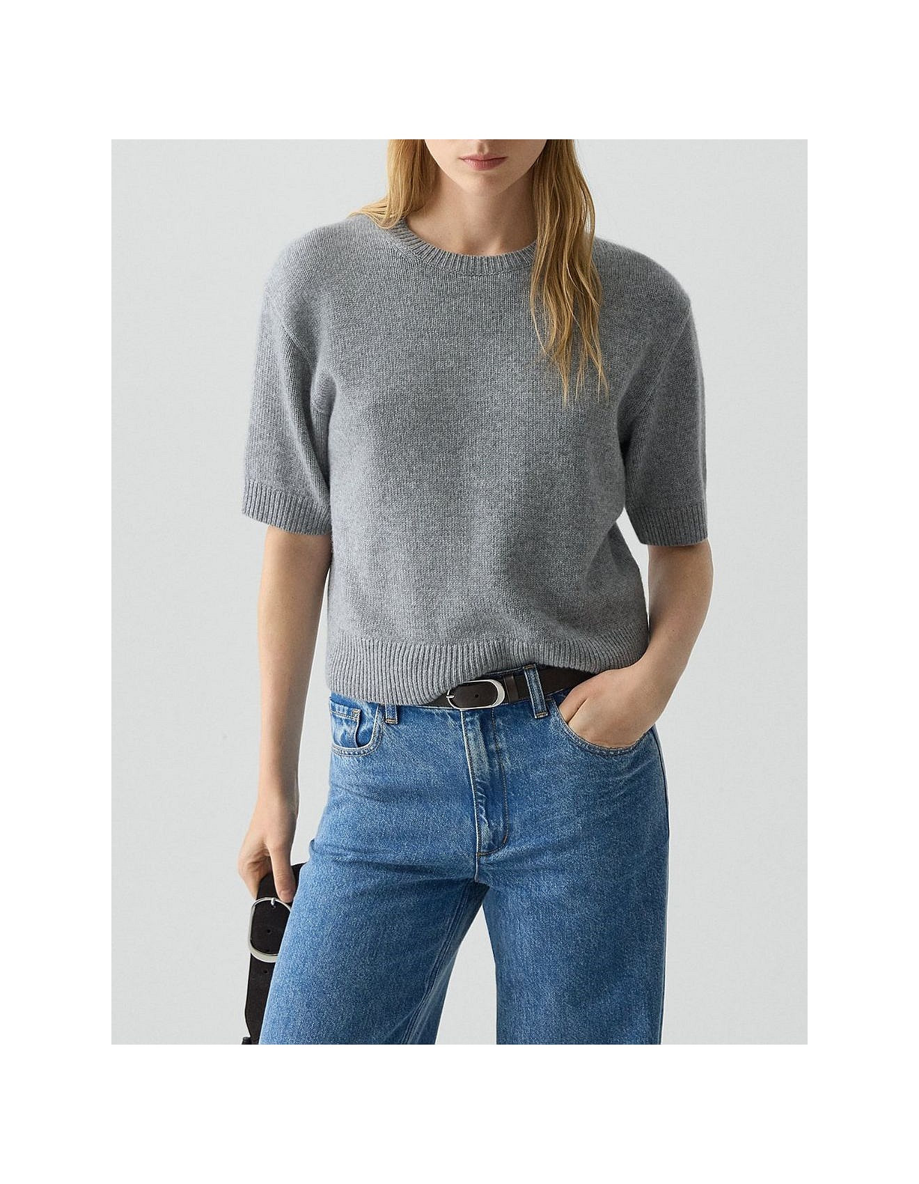 Cropped Tee in Cashmere | David Jones (Australia & New Zealand)
