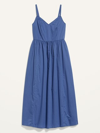 Cotton-Poplin Cami Maxi Swing Dress for Women | Old Navy (US)