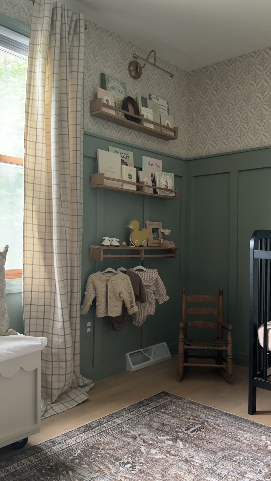 Baby girl nursery🦢✨ 
Paint color: evergreen fog by sw

#LTKHome #LTKBaby #LTKBump