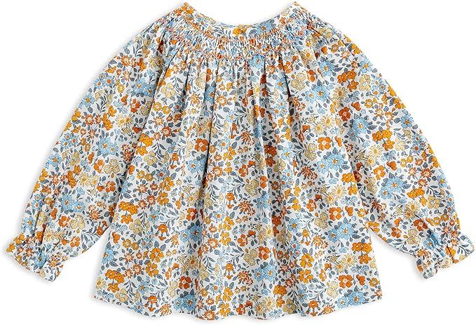 Curipeer Long Sleeve Baby Girls Blouse Casual Floral Toddler Girl Cotton Tops Shirt for Spring | Amazon (US)