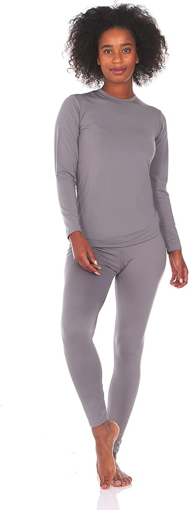 Thermajane Long Johns Thermal Underwear for Women Fleece Lined Base Layer Pajama Set Cold Weather | Amazon (US)