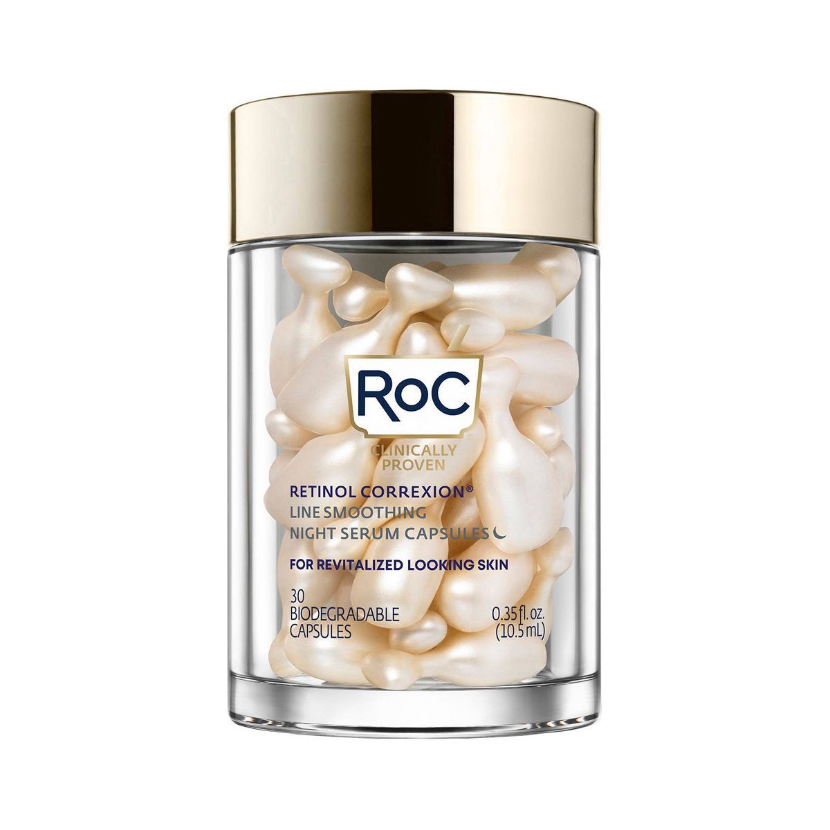 RoC Retinol Capsules Anti-Aging Night Retinol Face Serum Treatment - 30ct/0.35 fl oz | Target
