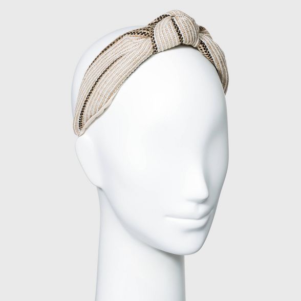 Raffia Stitch Knot Headband - A New Day™ Ivory | Target