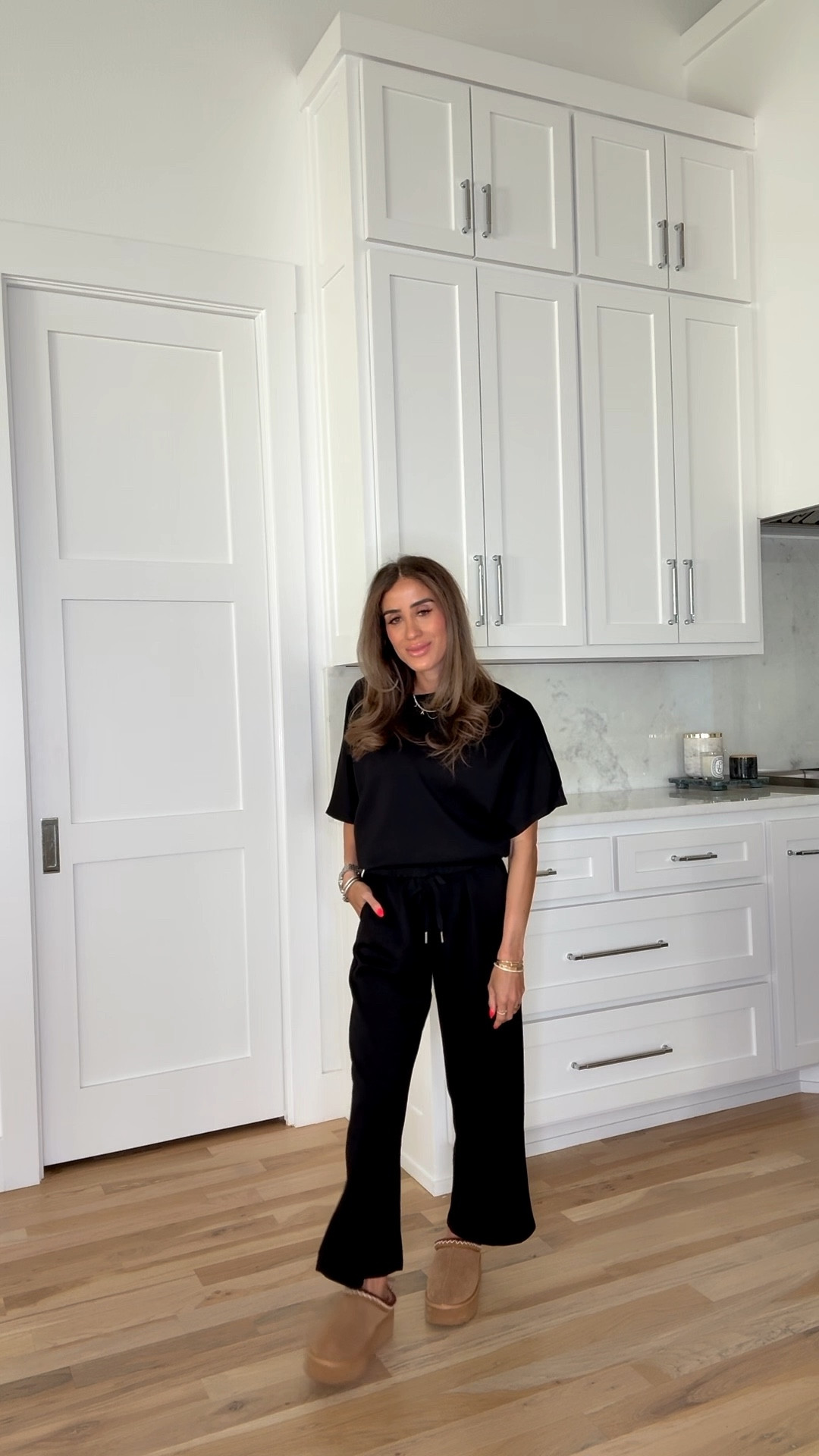 Amazing black comfy set petite friendly wearing smallest size 

#LTKSaleAlert #LTKPetite