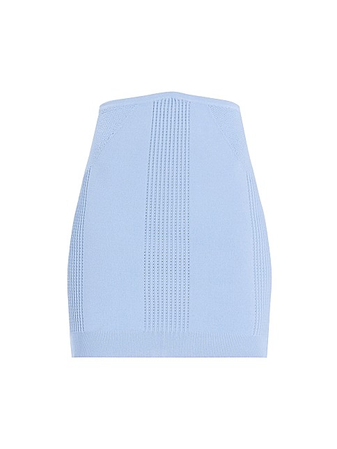 Mixed Pointelle-Knit Miniskirt | Saks Fifth Avenue