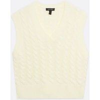 Off White Cable Knit Vest Jumper New Look | New Look (UK)