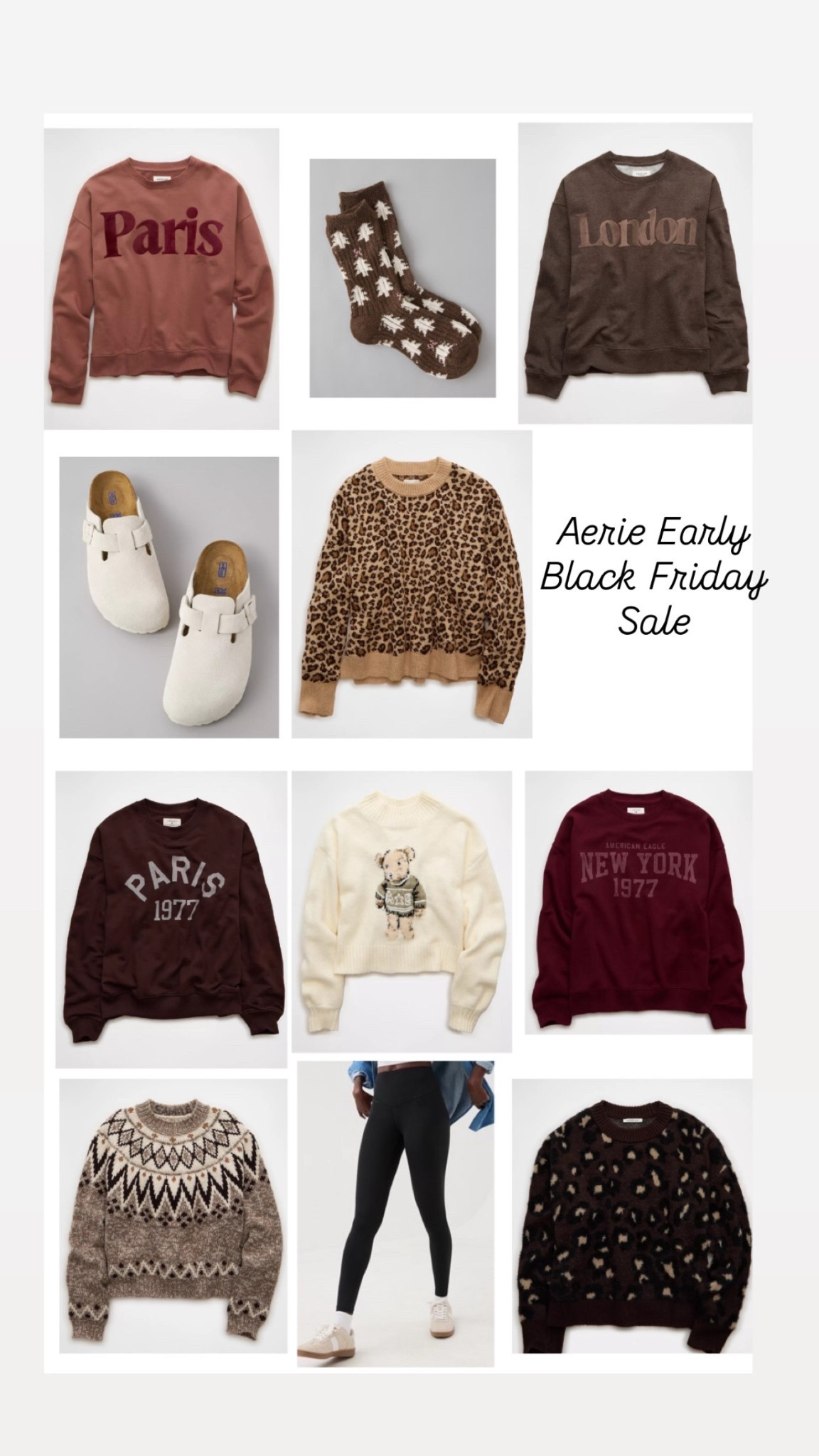 Aerie Black Friday Sale! Take extra 30-40% off! 

#LTKFindsUnder50 #LTKGiftGuide #LTKSaleAlert