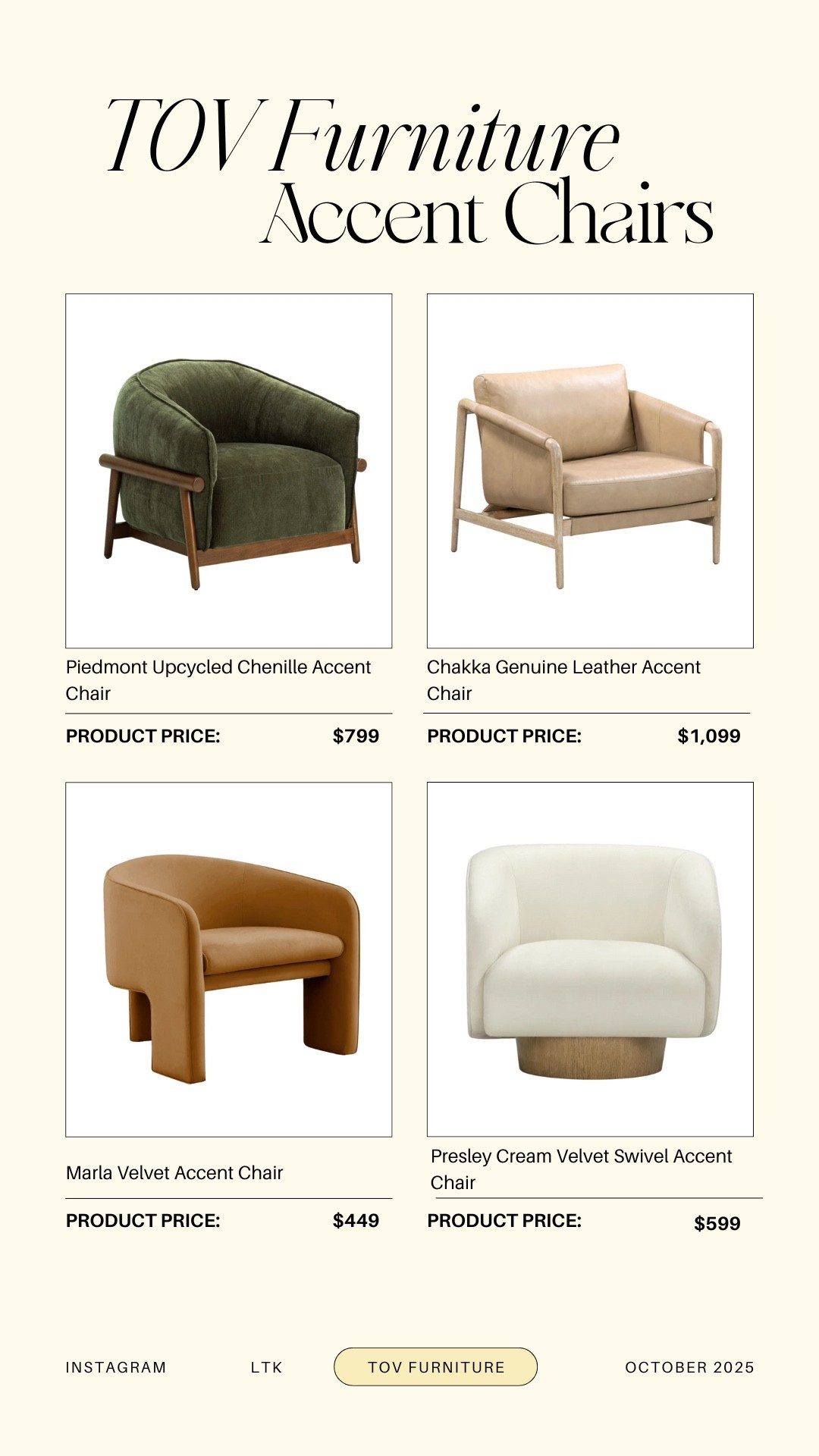 ✨Statement seating never looked so good! 
These TOV accent chairs are where bold design meets cozy comfort. Obsessed with the pop of personality they bring to any room! 🖤
⁣
#TOVfurniture #AccentChairGoals #InteriorInspo

#LTKHome #LTKStyleTip