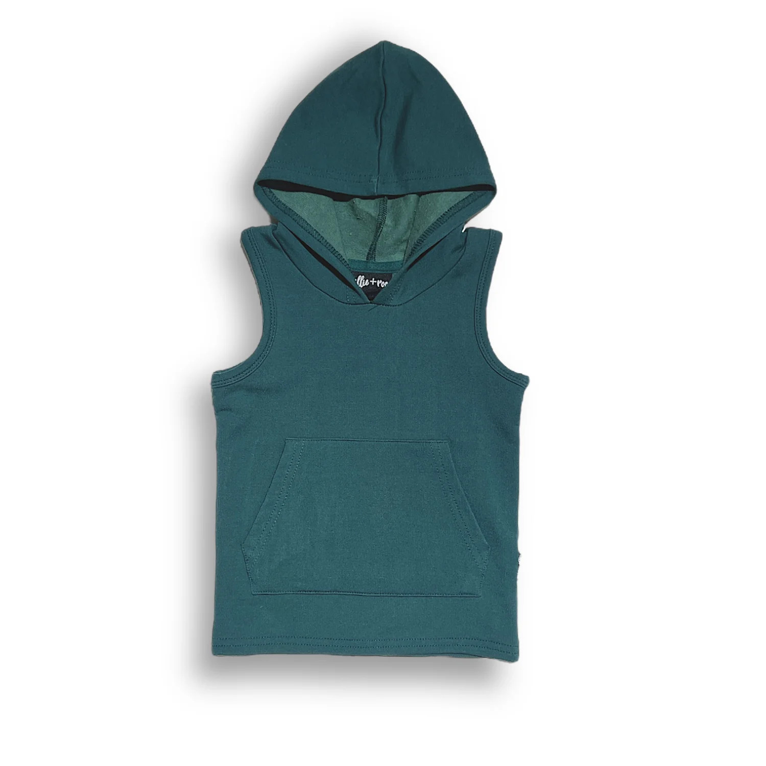 BAMBOO HOODIE TANK- Peacock | millie + roo