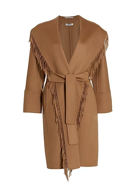 Amitie Fringe Belted Coat | Saks Fifth Avenue