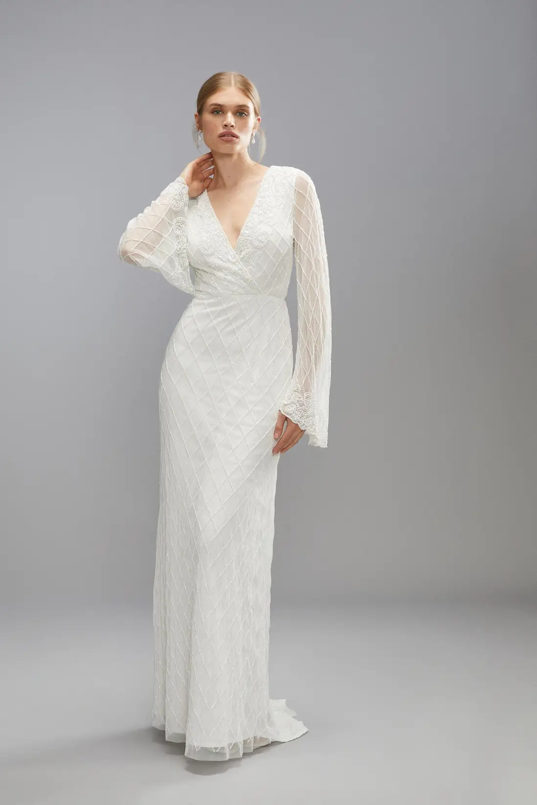 Embellished Tie Back Boho Maxi Wedding Dresss | Karen Millen