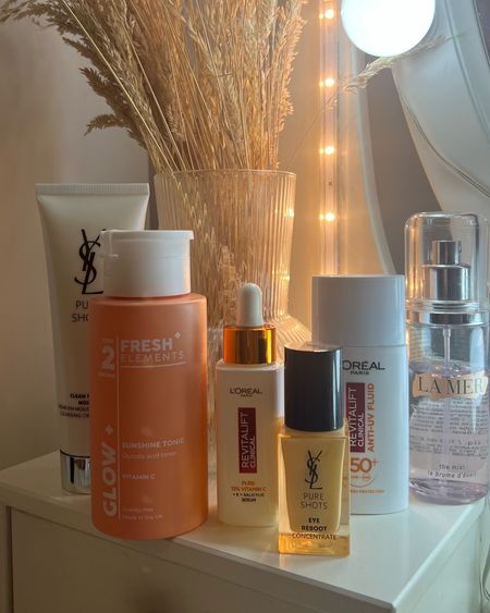 Hydrating & brightening skincare routine!

Perfect for dry, dull, dehydrated skin that needs to be plumped, detoxed and protected! 

Product breakdown:
- Pure Shots Clean Reboot Mousse @yslbeauty 
- Glow Glycolic Acid Toner ‘Fresh Elements’ at @marksandspencer 
- Revitalift Clinical 12% Pure Vitamin C Serum @lorealparis 
- Pure shots Eye Reboot Concentrate @yslbeauty
- Revitalift Clinical SPF50+ Invisible Fluid @lorealparis 
- Lip Protection Essence SPF10 @athletiabeauty_uk 

Monogram robe by @marksandspencerstyle 

*disclaimer products in this video were PR gifted 

#skincareroutine #glowingskincare #getreadywithme #yslbeauty #lorealskincare #skinfluencer

#LTKeurope #LTKbeauty
