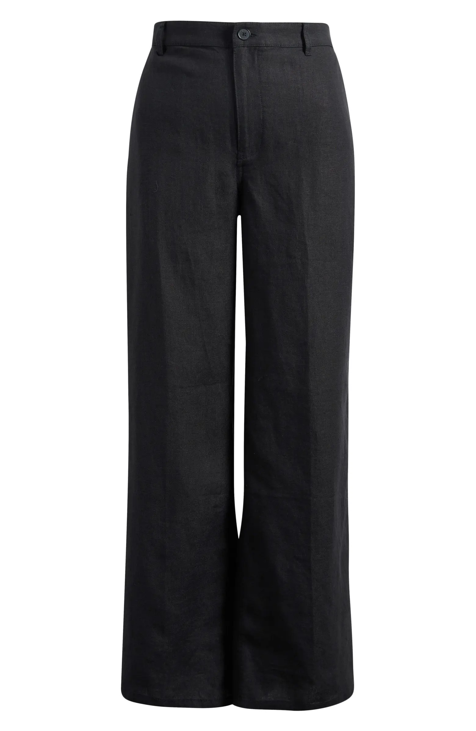 Zoe Relaxed Straight Leg Linen Pants | Nordstrom