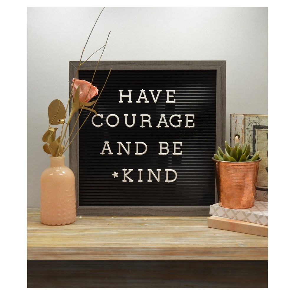 New View 12''x12'' Black Letter Board with Gray Trim | Target