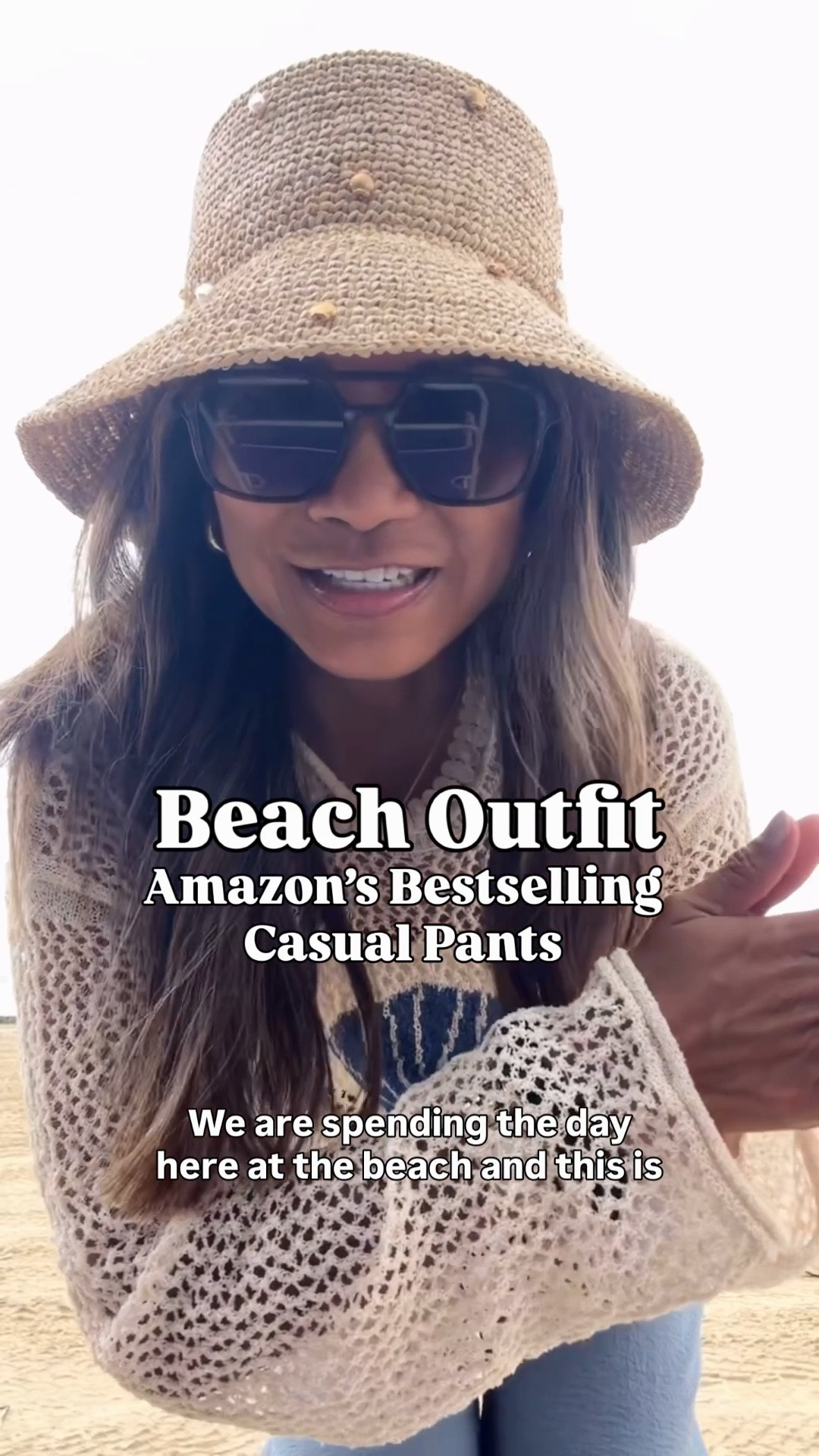 I’m 5’2” 118#ish for reference 
Beach outfit.
Top I sized up to medium(runs small).
Pants in small tts(Amazon bestseller: lightweight and drapey). I have to fold at the waistband cuz a little too long on me. 
Sandals tts.
Target find, Amazon find, over 50 style, midlife fashion, petite fashion,affordable fashion, fashion over40.

#LTKPetite #LTKSwim #LTKOver40