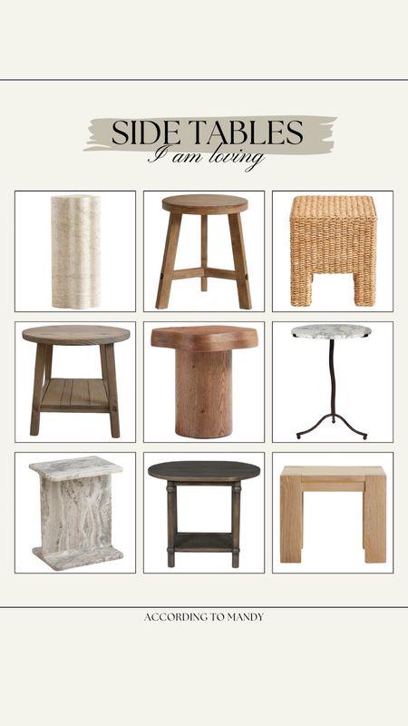 Side Tables I am loving! 

side tables, nightstands, accent tables, crate & barrel, amber interiors, etsy furniture, pottery barn, tjmaxx, marble side table, wood side table, wicker side table, woven side table 

#LTKhome