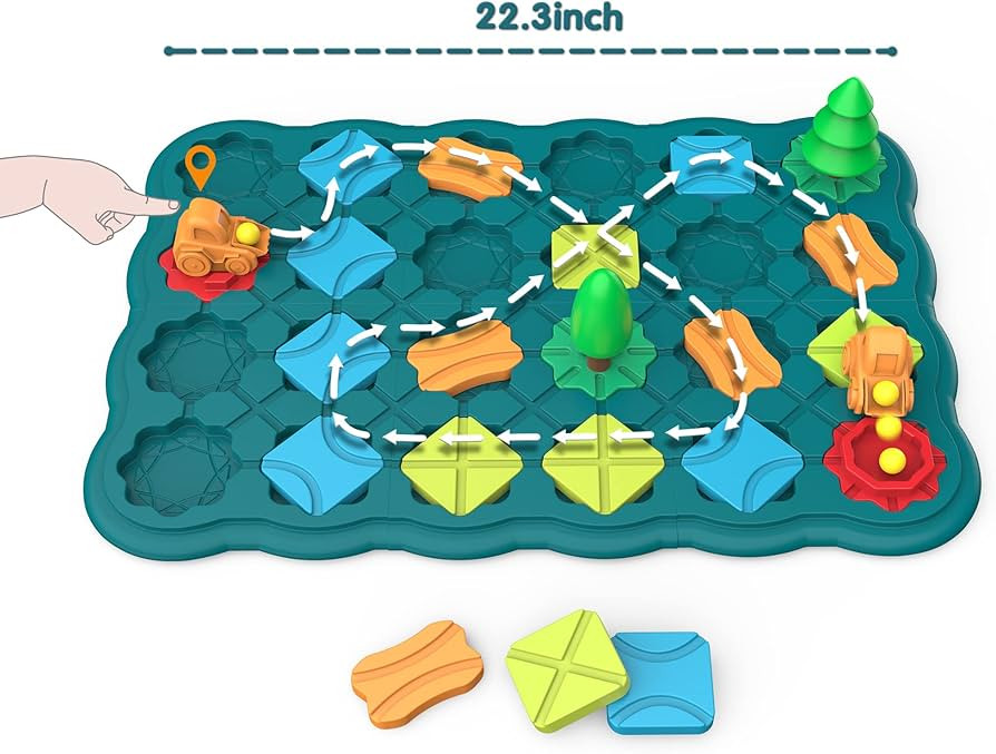 Kids Toys STEM Board Games - Smart Logical Road Builder Brain Teasers Puzzles for 3 to 4 5 6 7 Ye... | Amazon (US)