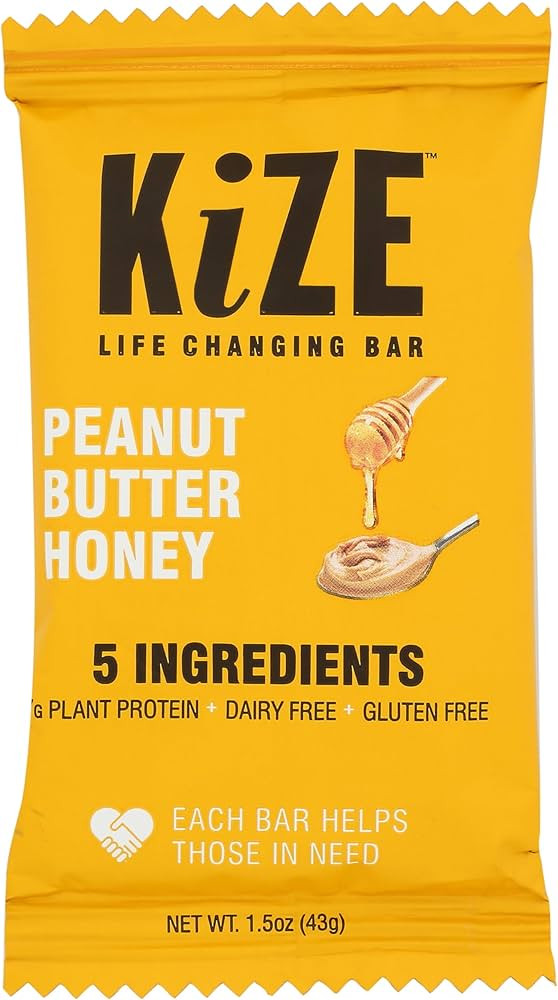 KIZE Peanut Butter Honey Energy Bar, 1.5 OZ | Amazon (US)