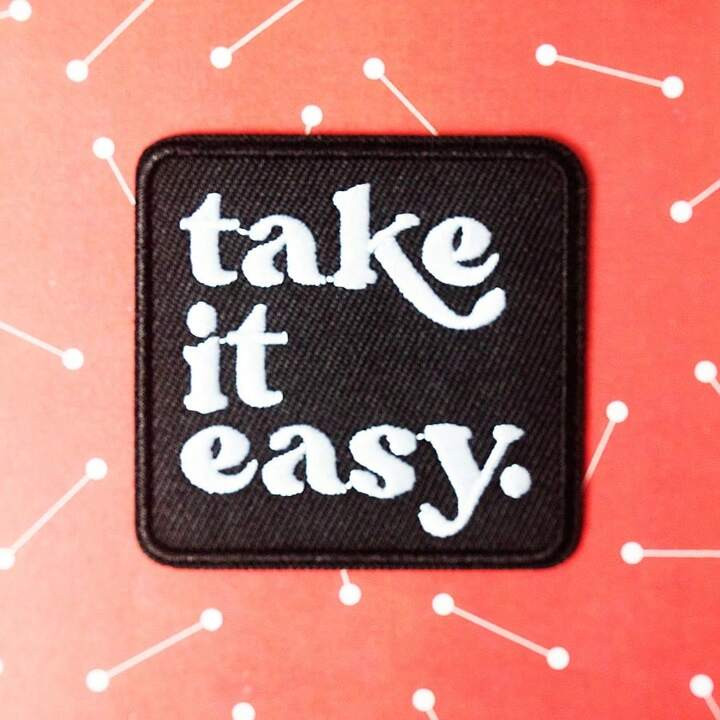 Take It Easy Embroidered Iron On Patch, Retro Patch,  Hippie Patches For Jackets ,Backpacks, Jean... | SHEIN
