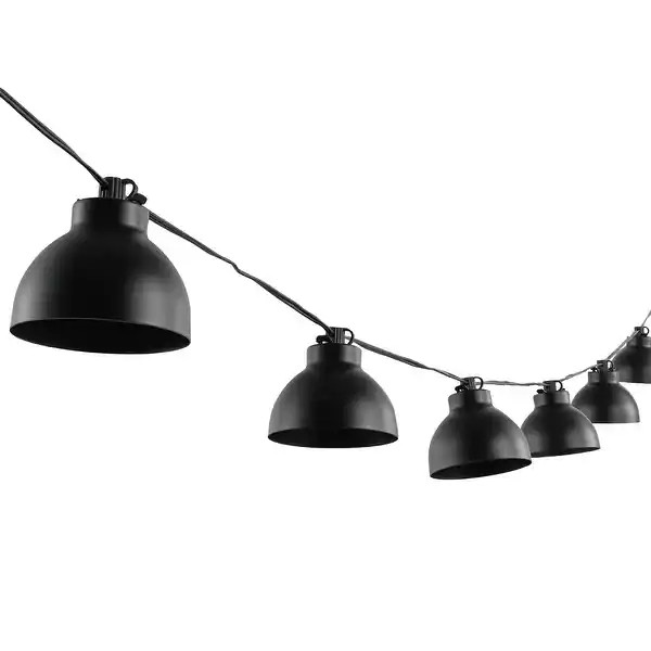 SAFAVIEH Lighting Claudie 10 FT Led Outdoor String Lights - Black | Bed Bath & Beyond