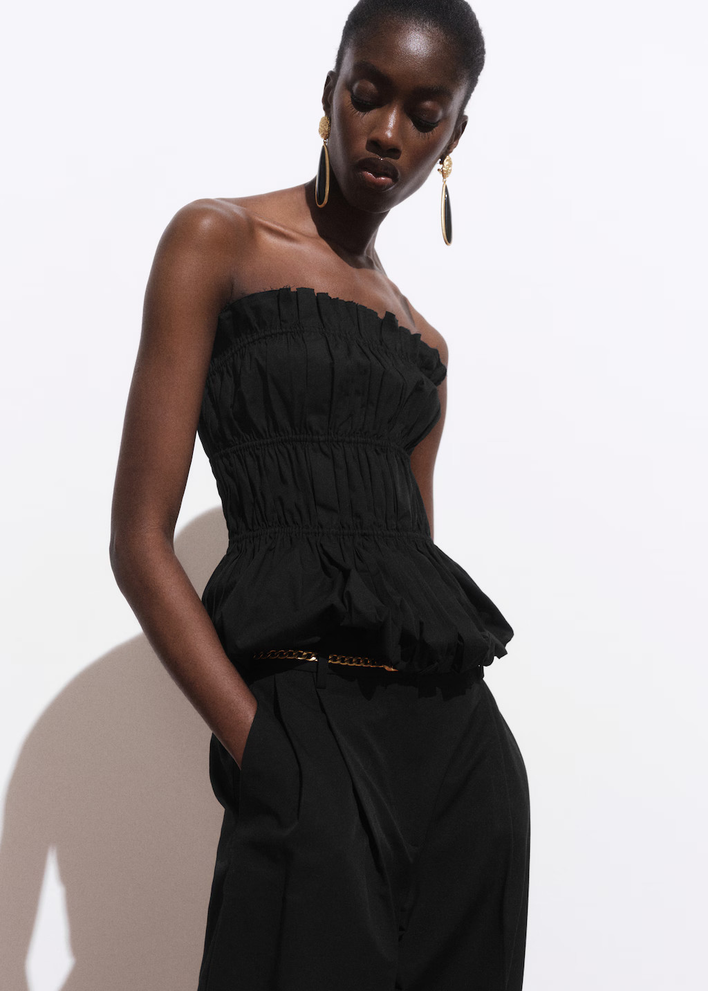 Ruched strapless top - Women | MANGO USA | Mango (US/MX/AU)