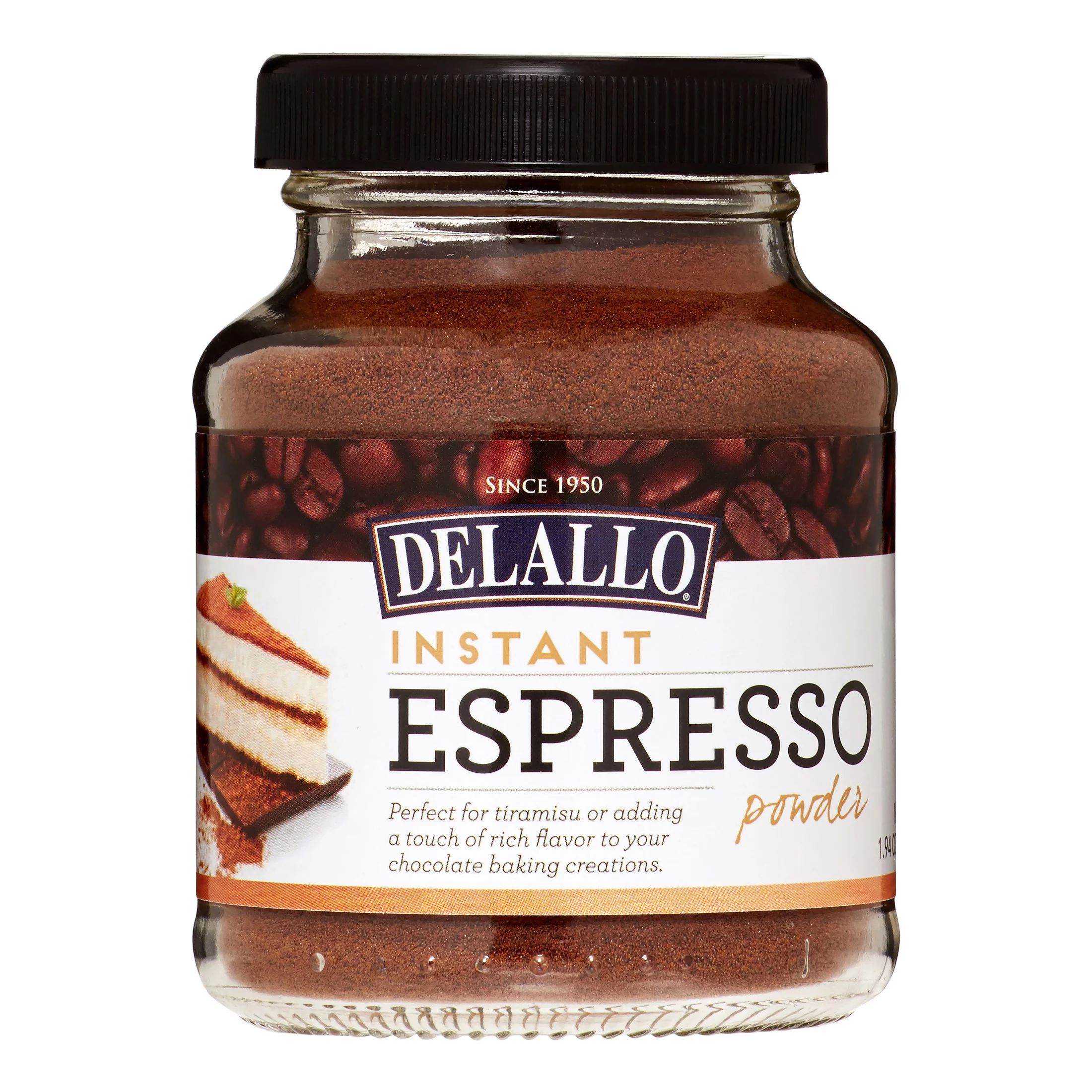 DeLallo Instant Espresso Powder for Baking & Drinks, 100% Instant Coffee, Non-GMO, 1.94 oz Jar | Walmart (US)