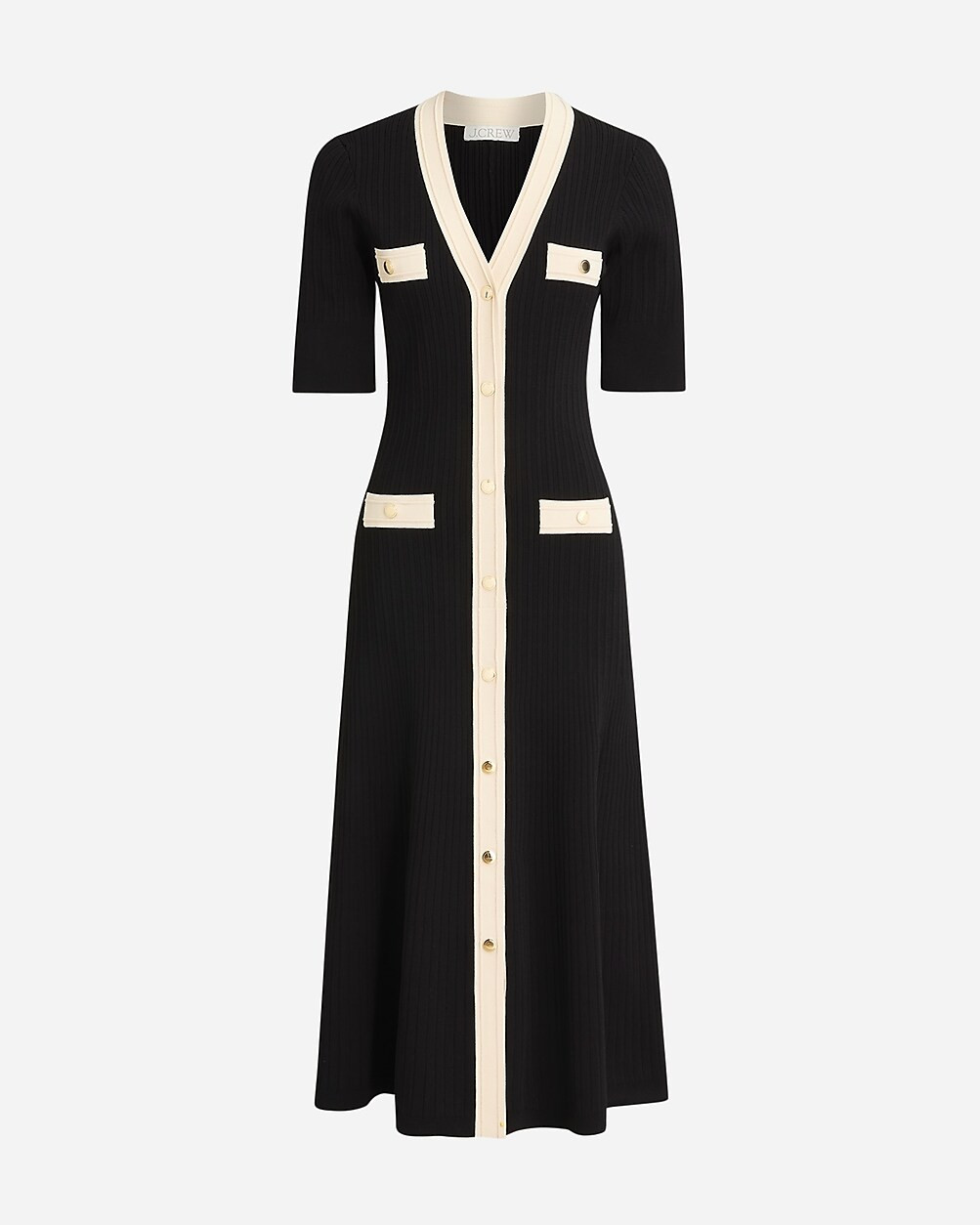 Elbow-sleeve button-up sweater-dress | J. Crew US