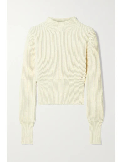 APIECE APART - Dios Ribbed Cotton And Cashmere-blend Sweater - Cream | NET-A-PORTER (US)