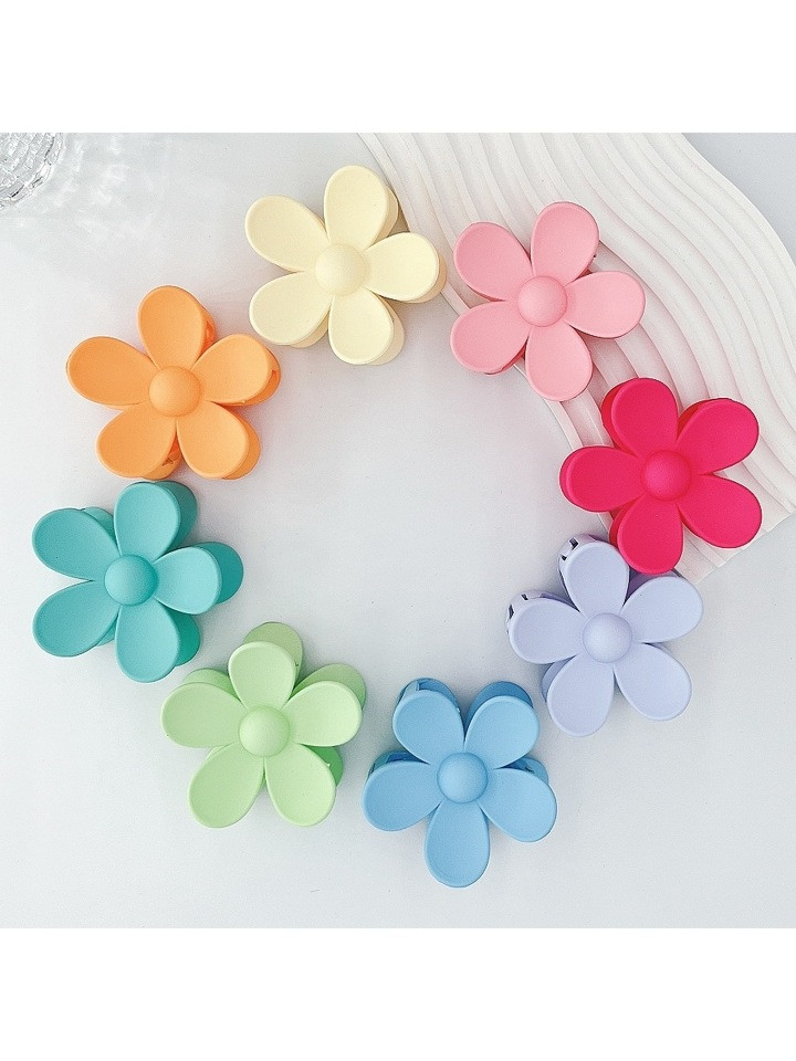8pcs/set Fashionable Versatile Floral Hair Claw Clips For Daily Decoration,flower Hair Claw Clip,... | SHEIN