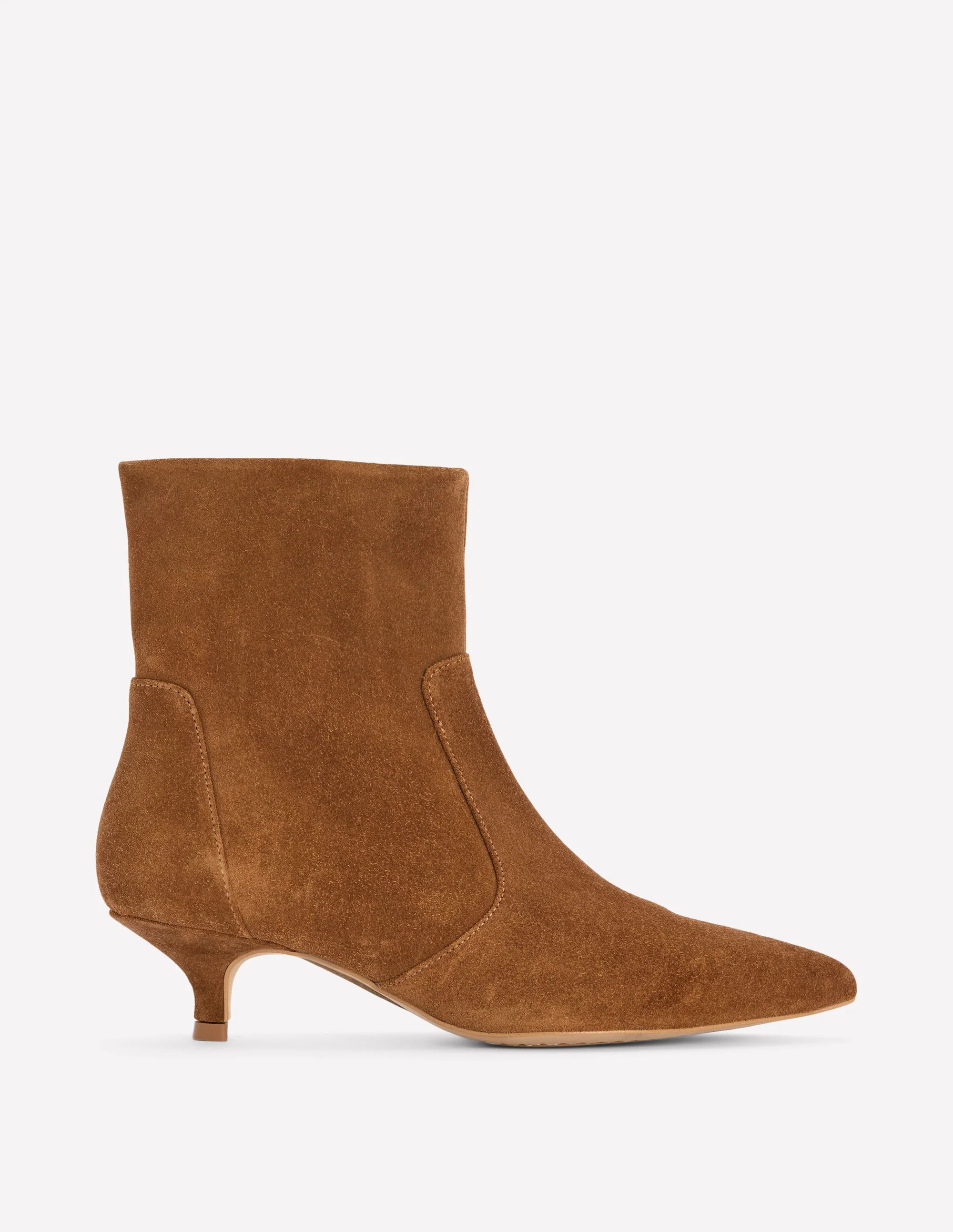 Bottines Isobel \u00e0 petits talons-Daim Cognac | Boden FR