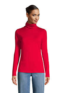 Women's Lightweight Fitted Long Sleeve Turtleneck | Lands' End (US)