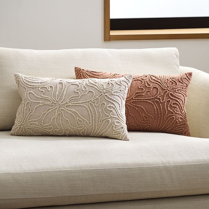 Corded Floral Pillow Cover | West Elm (US)