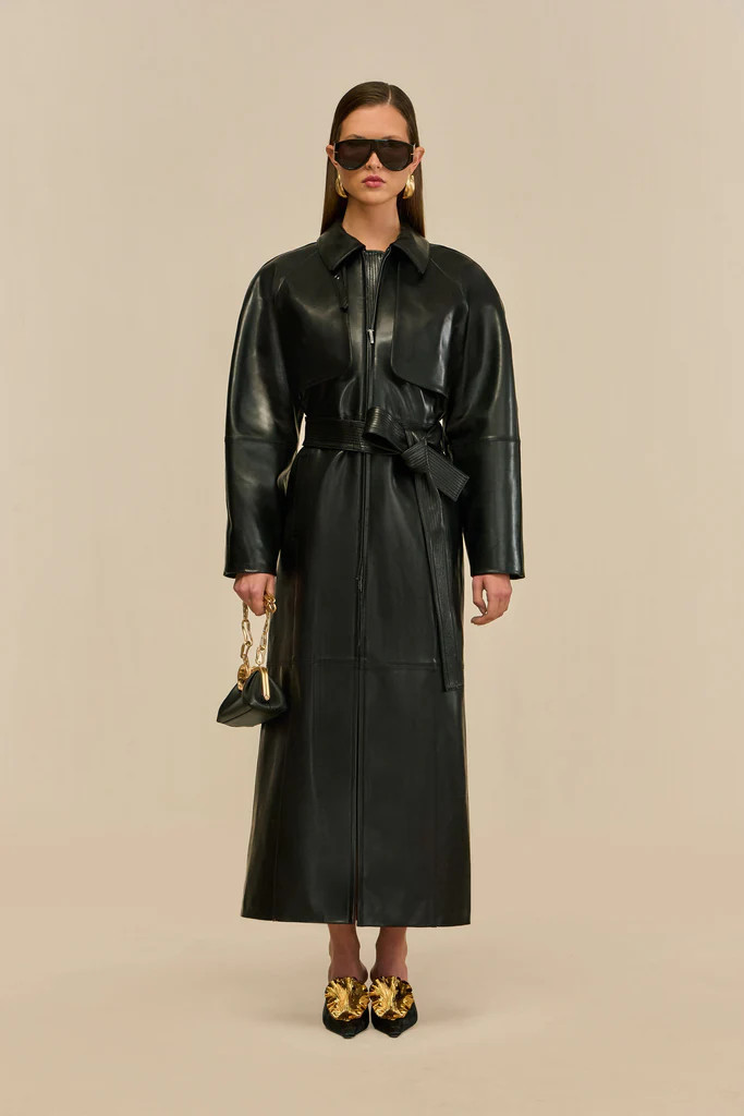 HAMMER TRENCH COAT - BLACK | Cult Gaia - US