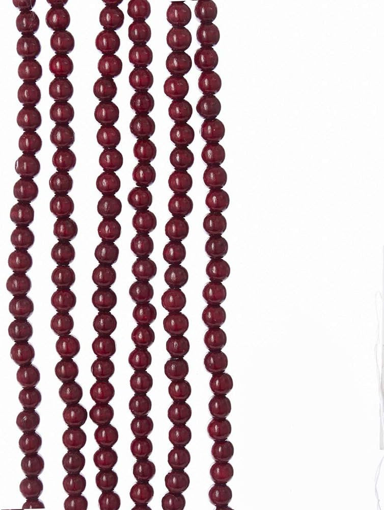 9-Foot Wood Beaded Burgundy Garland, Multicolor | Amazon (US)