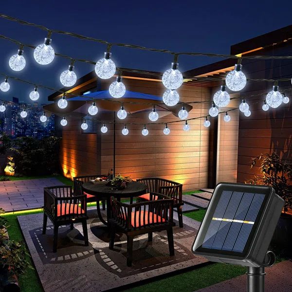 6.3'' Solar Powered Integrated LED Outdoor Hanging Light | Wayfair North America