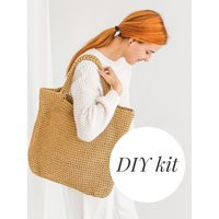 Crochet Bag Kit, Diy Crochet Diy Kit For Women, Crafts | Etsy (US)