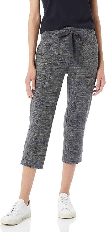 Daily Ritual Women's Terry Cotton and Modal Relaxed-Fit Quarter-Zip Sweatshirt & Cropped Jogger | Amazon (US)