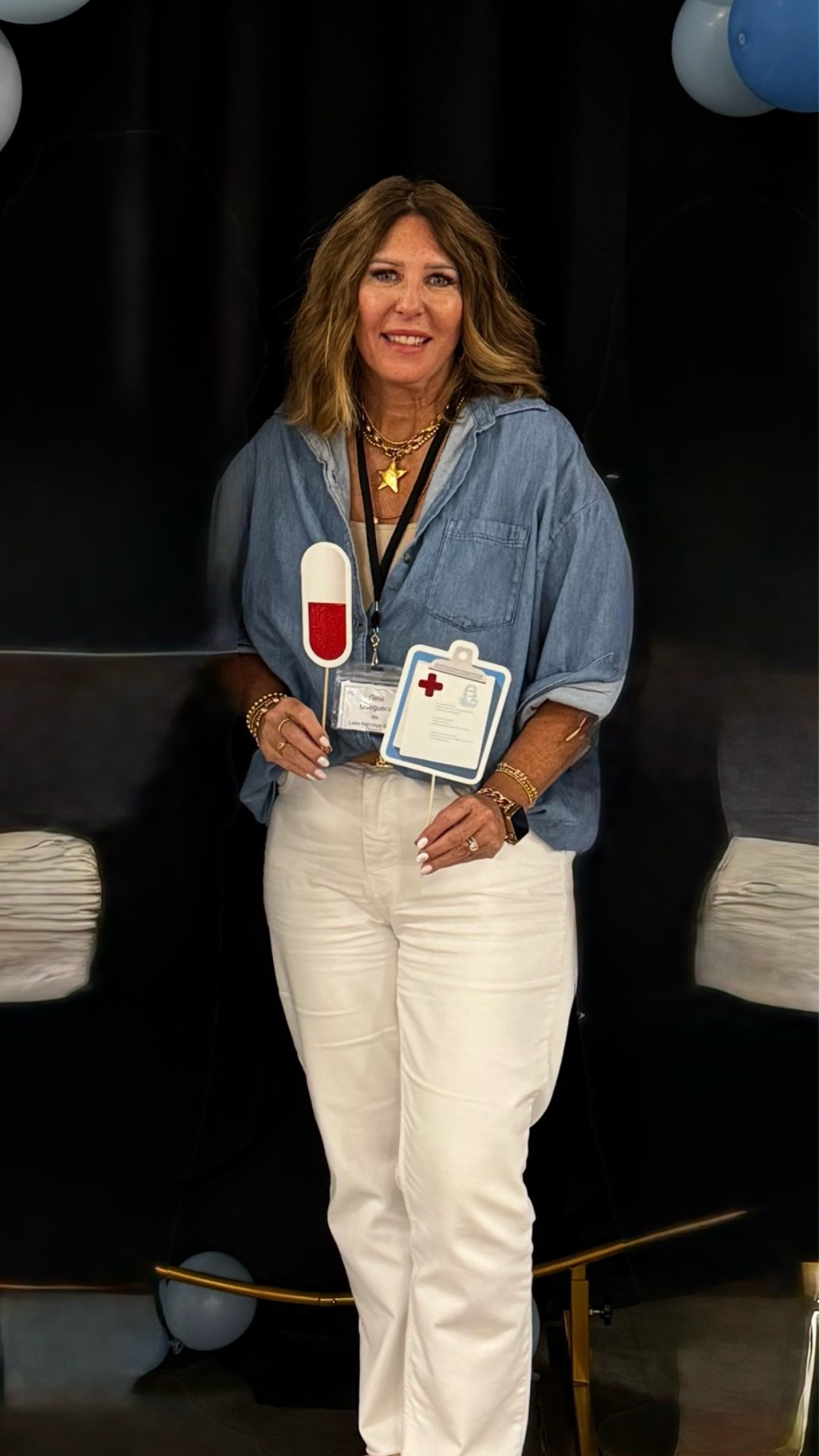 At a nurse conference and this is what I wore 

Zara jeans, old navy denim top, pink Lily sandals, bracha necklace

#LTKootd #LTKOver40 #LTKWorkwear