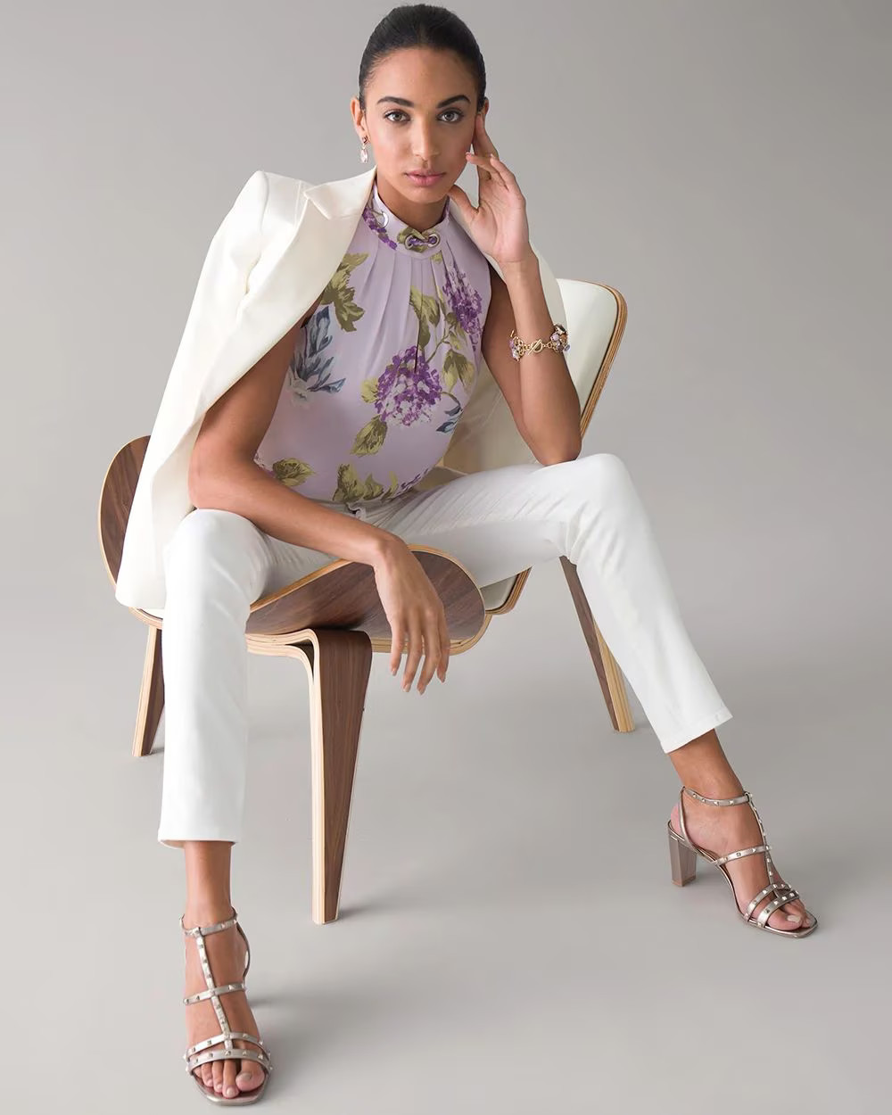 Petite High-Rise White Straight Jeans | White House Black Market