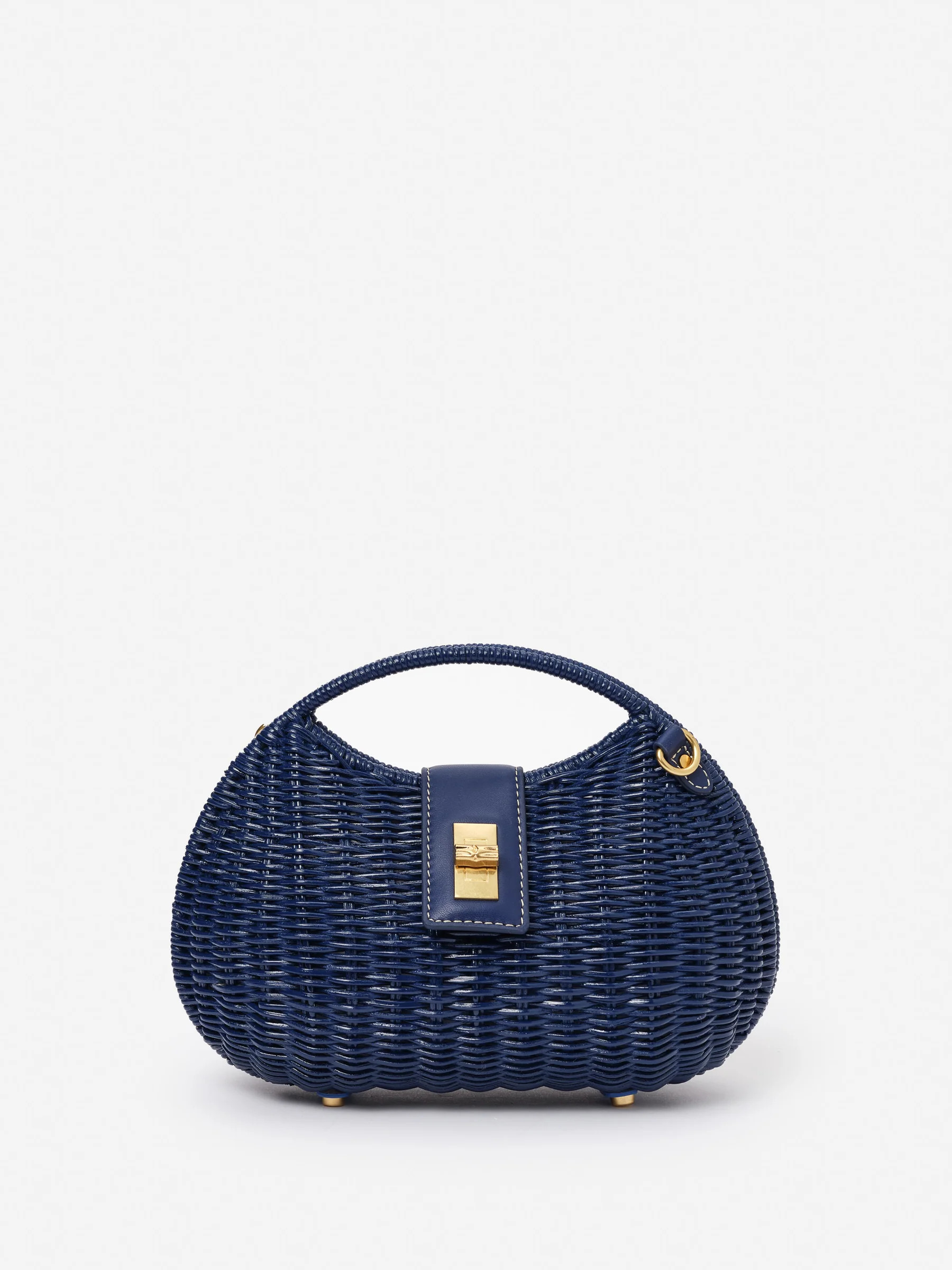 Navy Solid Iris Wicker Handbag | Women's Handbags | J.McLaughlin | J.McLaughlin