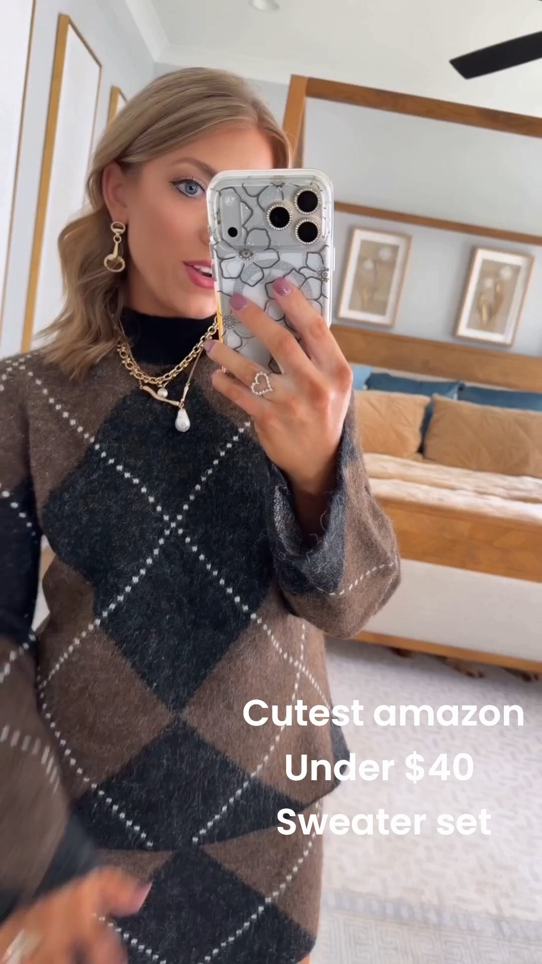 Amazon fall fashion is officially making me ready for sweater weather! 🤎 This argyle sweater and matching mini skirt set is SO cute together—the brown and black color palette looks classic, preppy and elevated. Paired with a black turtleneck and knee-high boots, this is such a good Amazon fall outfit for date night, dinner, holiday events and more!

#amazonfashion #amazonfinds #amazonfashionfinds #amazonoutfit #argylesweater #matchingset #fallfashion #falloutfit #falloutfitideas #sweaterweather #preppystyle #affordablefashion #womensfashion #outfitinspo #ootd

#LTKootd #LTKPetite