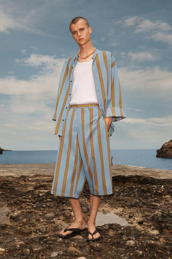 RELAXED FIT STRIPED SHORTS LIMITED EDITION | Zara US