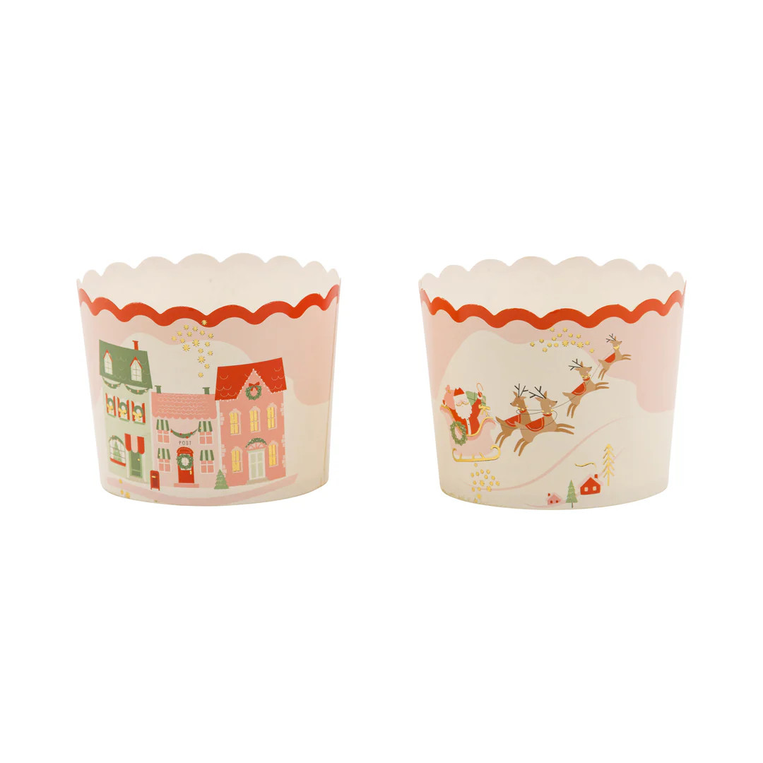Foiled Christmas Scene Baking Cup 5 oz | My Mind's Eye